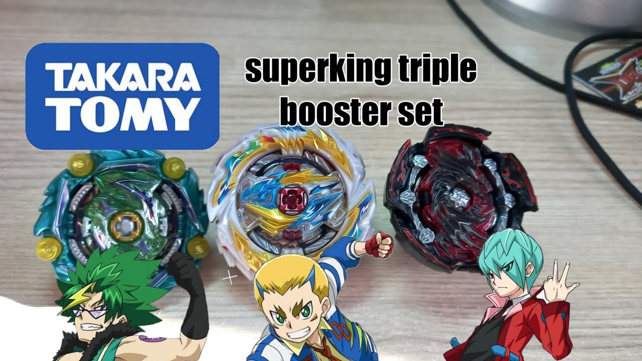 superking triple booster set b-171 от Takara Tomy/обзор и битвы/Бейблейд Бёрст/Beyblayde Burst