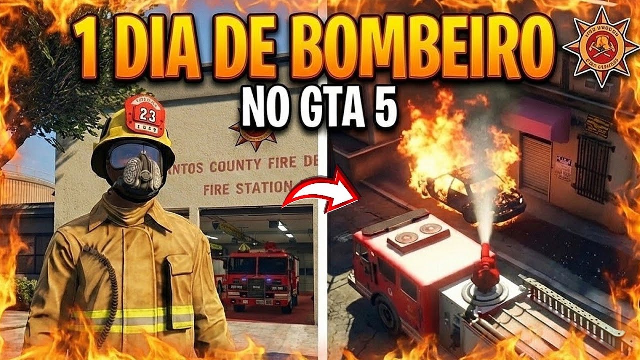TRABALHANDO UM DIA COMO BOMBEIRO NO GTA 5 ONLINE!🚒🔥