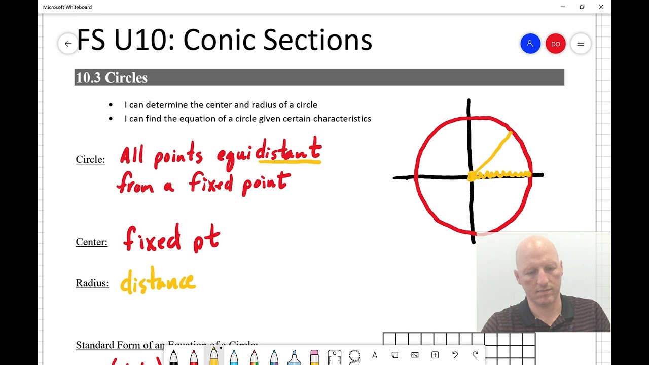 FS U10 - 10.3 Circles! Center, Radius, Standard Form Equation