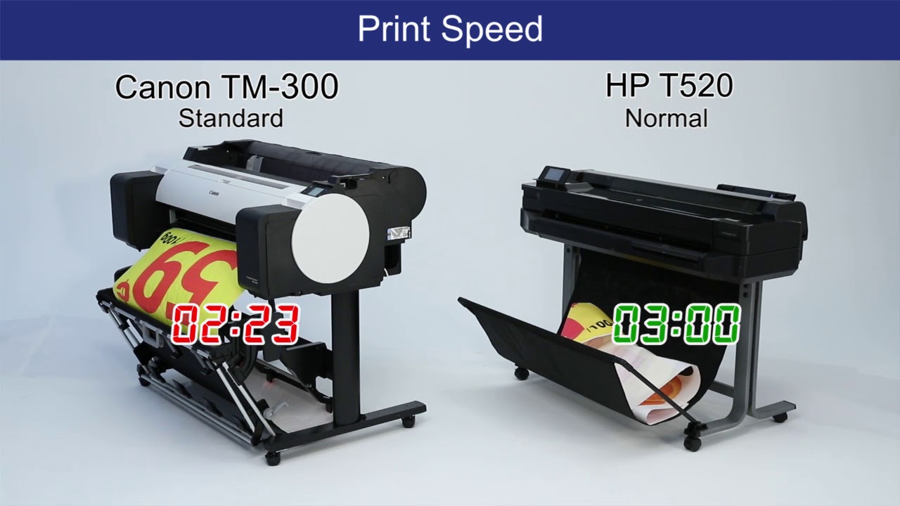 CANON TM 300 vs HP T520