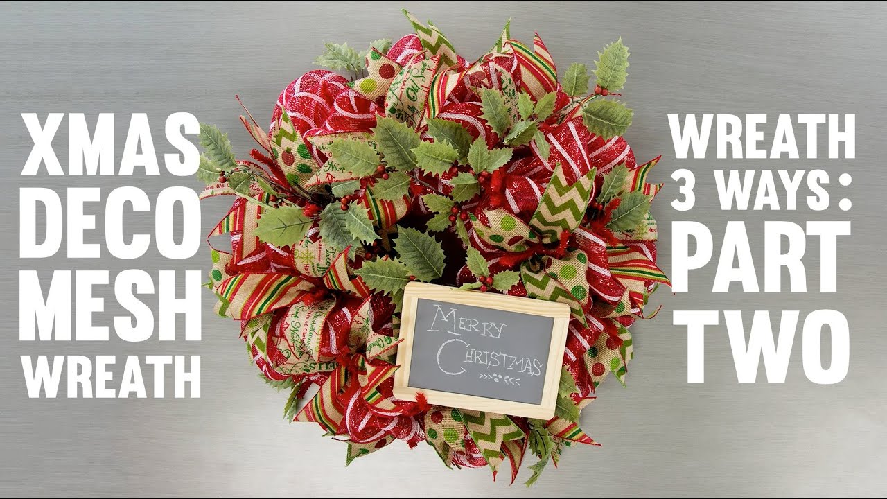 Wreath Three Ways: Christmas Wreath