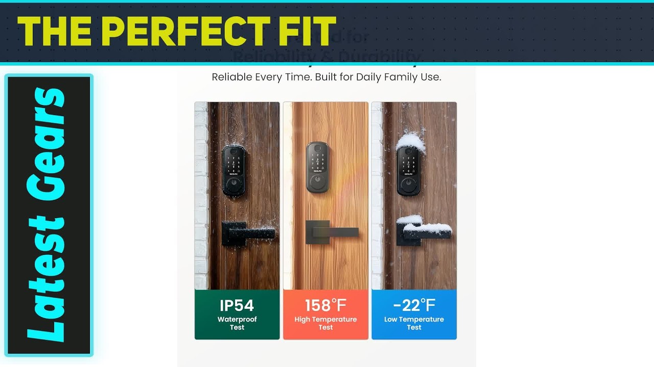 DESLOC B200 Fingerprint Smart Lock with Lever Handles – Best Keyless Entry Set