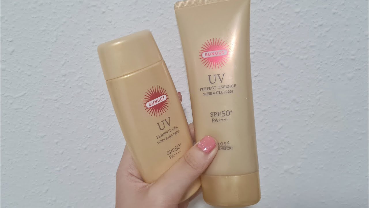 Comparing Kose Suncut UV Super Waterproof Gel and Essence
