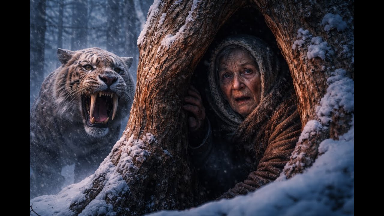 She Survived by Hiding Inside a Tree — An 85-Year-Old Widow vs a Saber-Toothed Tiger |