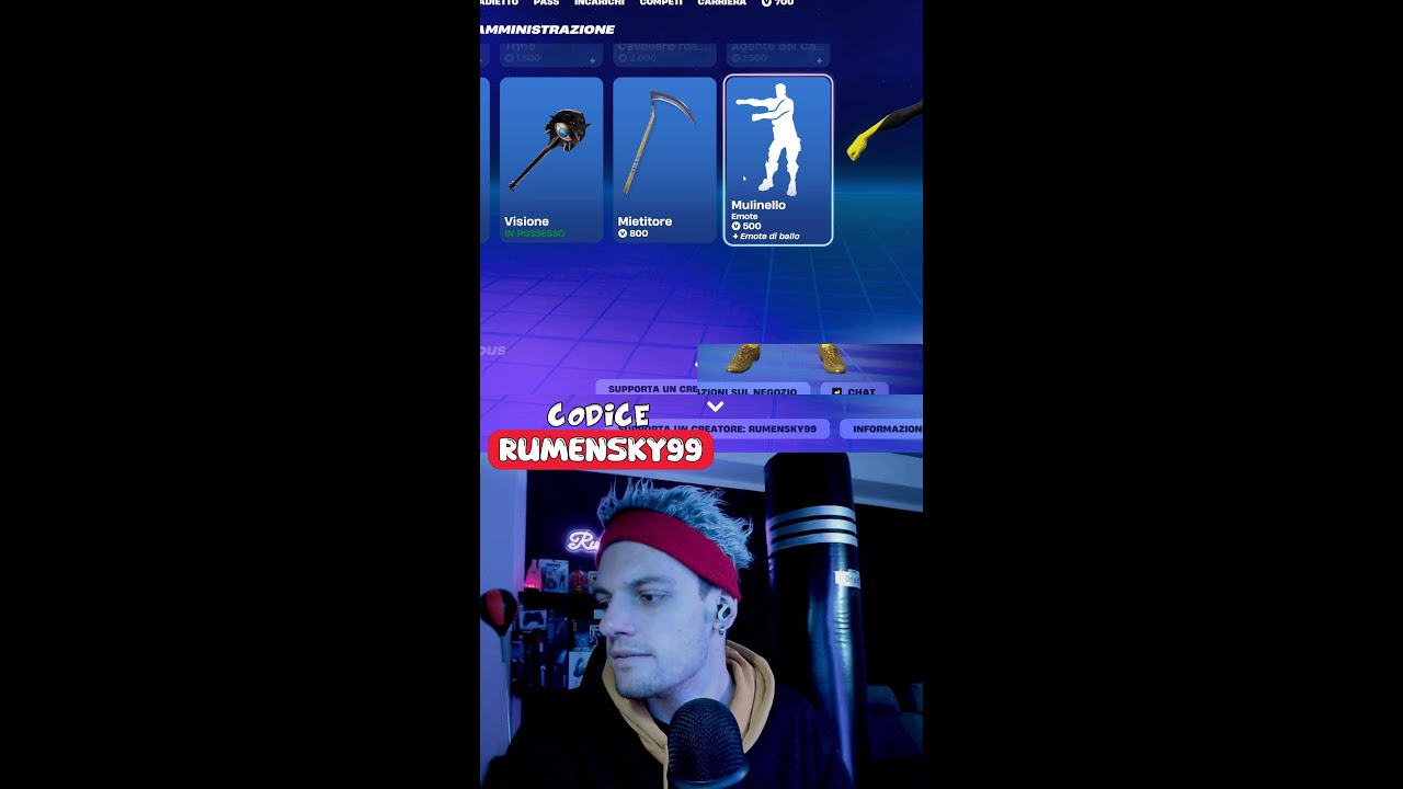 🔴#Live #Fortnite🎁OGNI LIVE RUOTA della FORTUNA! V-Buck o 5€🔥Codice: RUMENSKY99