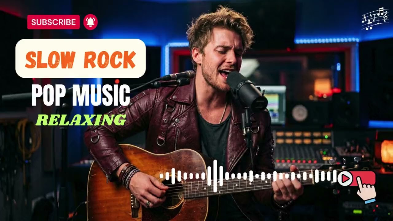 Midnight Slow Rock Love Songs 🌙 Soft Romantic Guitar & Piano Relaxing Night Playlist