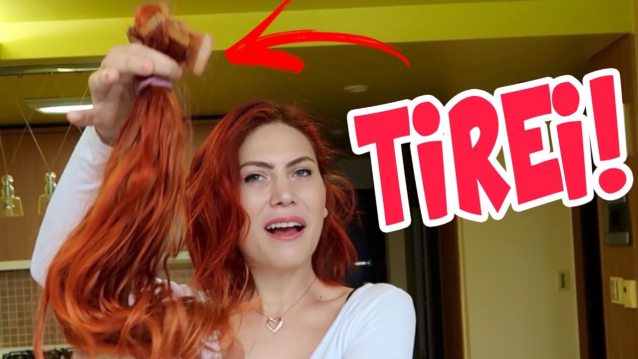 TIREI O ALONGAMENTO DO CABELO! CARAMBA
