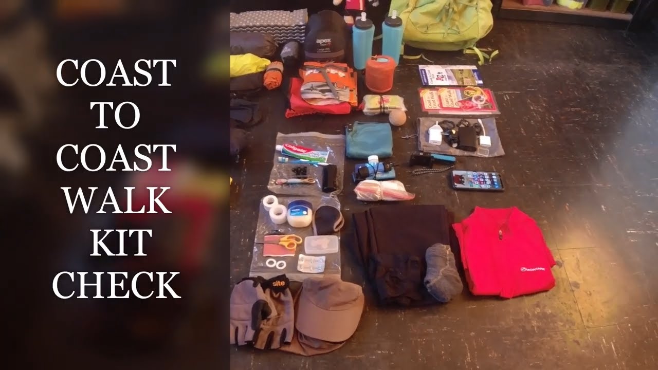 Wainwright's Coast to Coast Walk, Full Kit List.
