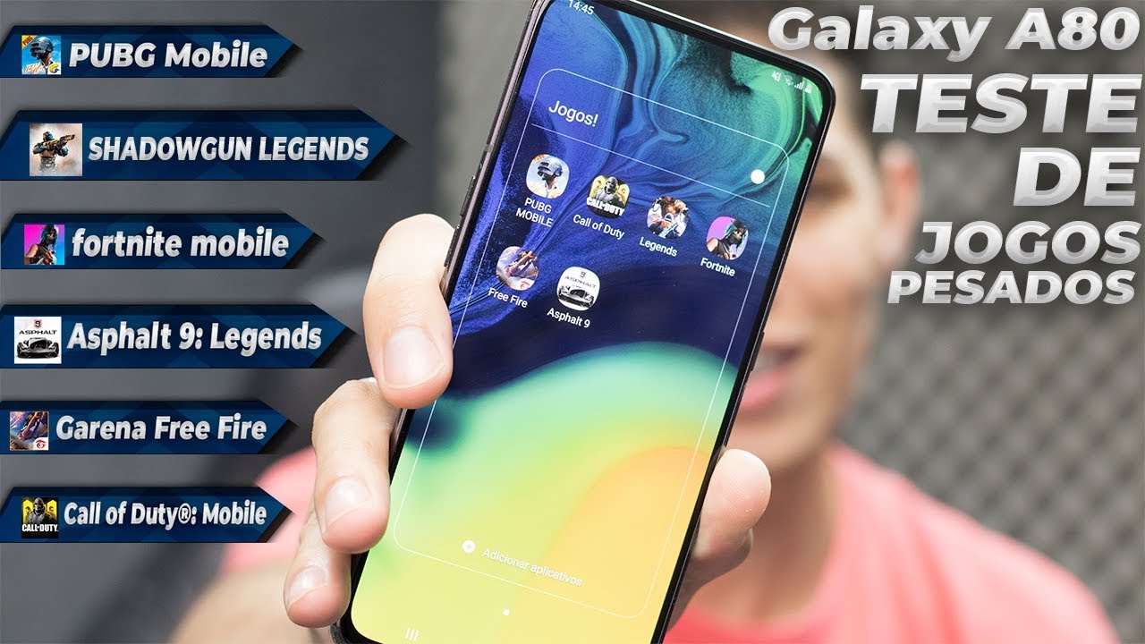 Call Of Duty Mobile NO ULTRA! - Meu novo celular Galaxy A80 (TESTE de JOGOS PESADOS)
