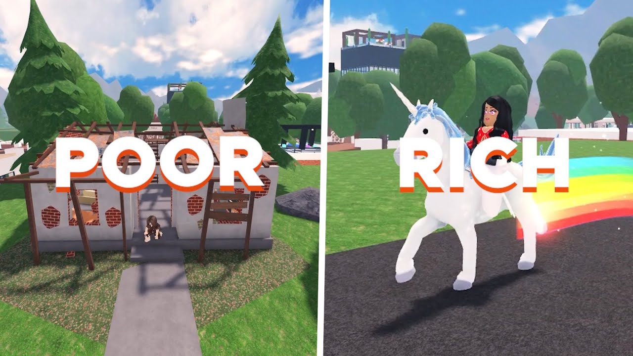 RICH vs POOR in Deermont 🏡 RP! Who's winning? #deermontrp #deermontroblox