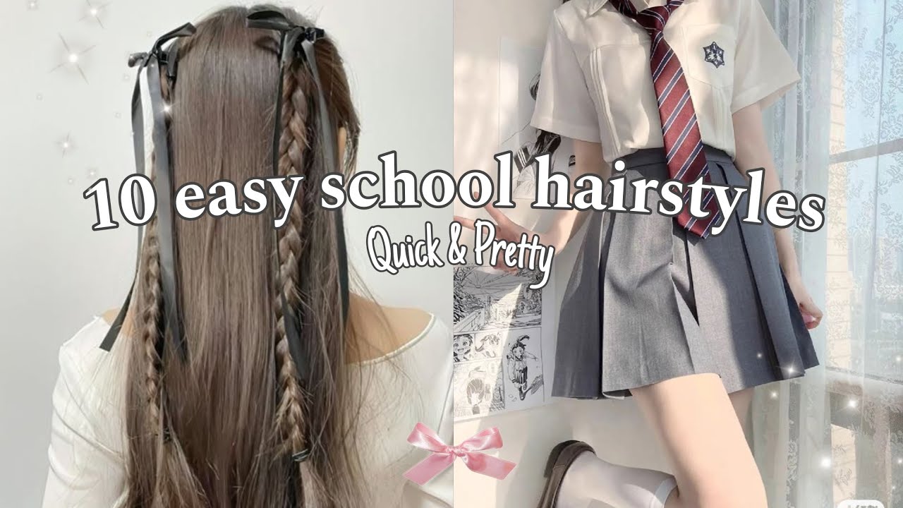 10 easy school hairstyles🩷 || Best hairstyles for school 💗🎀✨ 