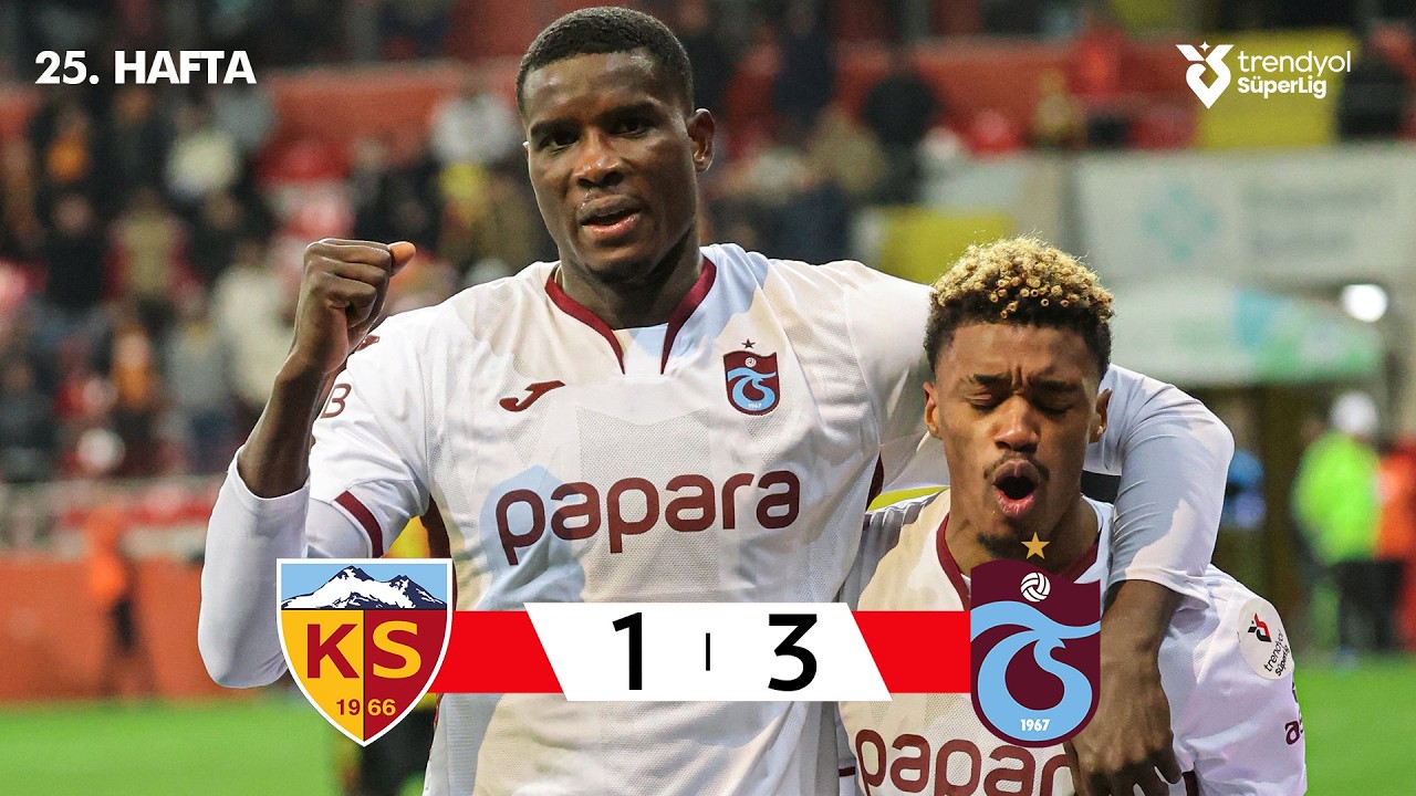 Kayserispor (1-3) Trabzonspor - Highlights/Özet | Trendyol Süper Lig - 2025/26