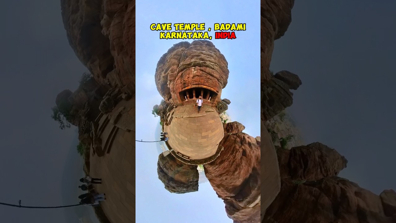 Badami Cave temple #insta360 #adventure #badami #Travel #virtualtrip #Shorts #shortsvideo #karnataka