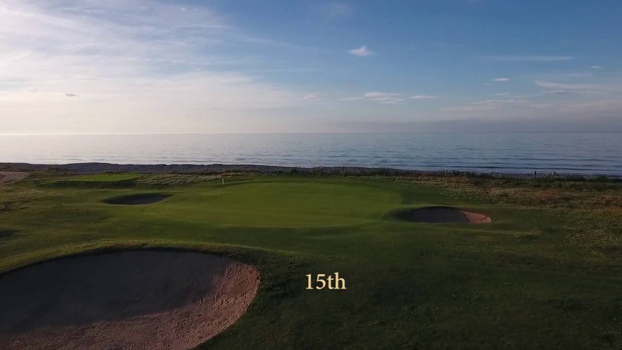Spey Bay Golf Course Scotland by drone