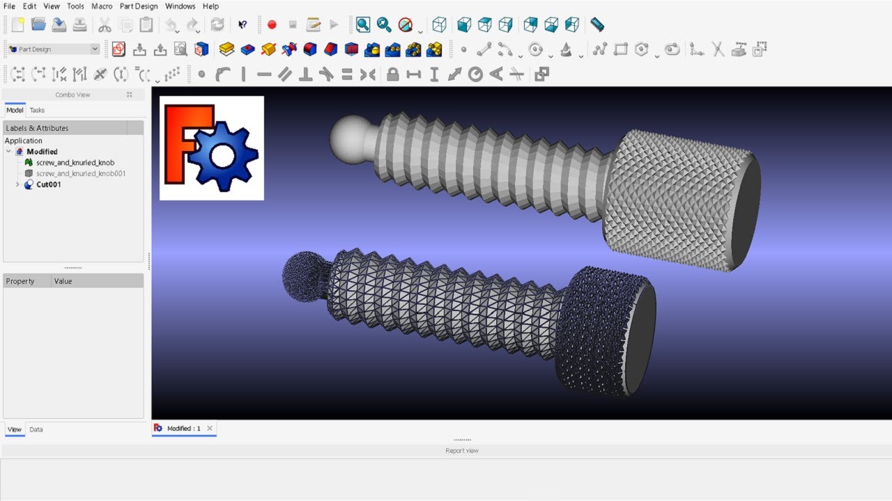 FreeCAD Edit a STL File  (Creat a shape from mesh and convert to solid)