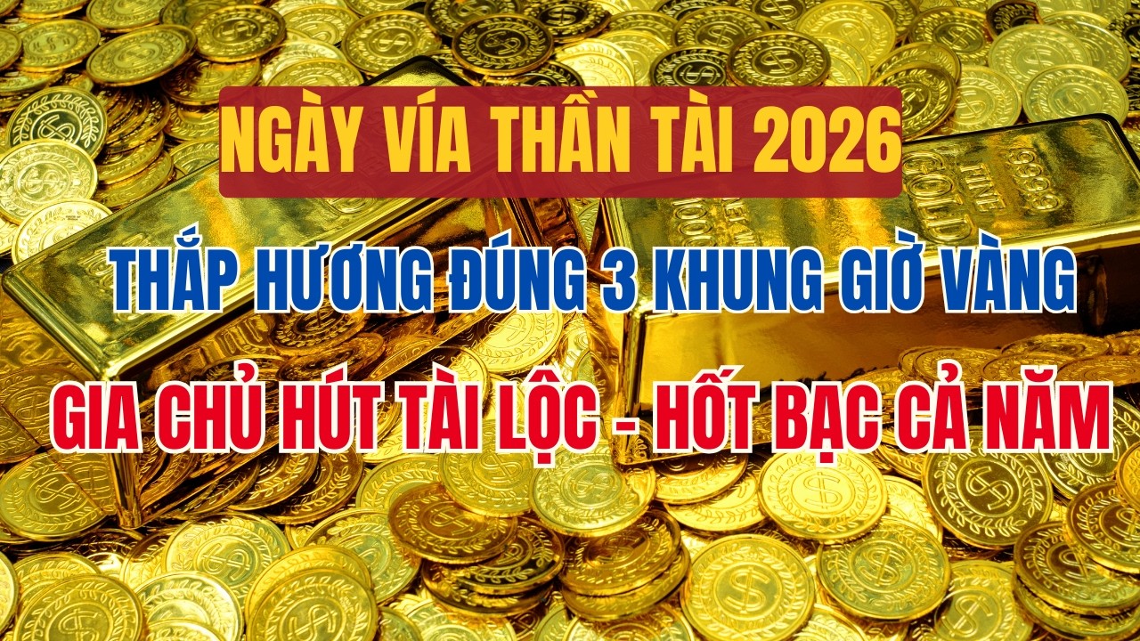 NGÀY VÍA THẦN TÀI 2026: Thắp Hương ĐÚNG 3 Khung Giờ Vàng–Gia chủ Hút Lộc Mạnh+Hốt Bạc Cả Năm!#viral