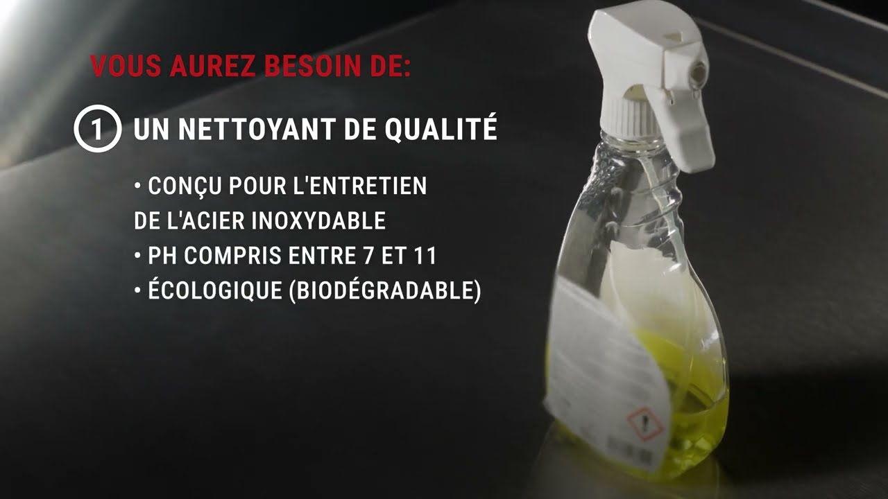 Entretien quotidien de l'acier inoxydable