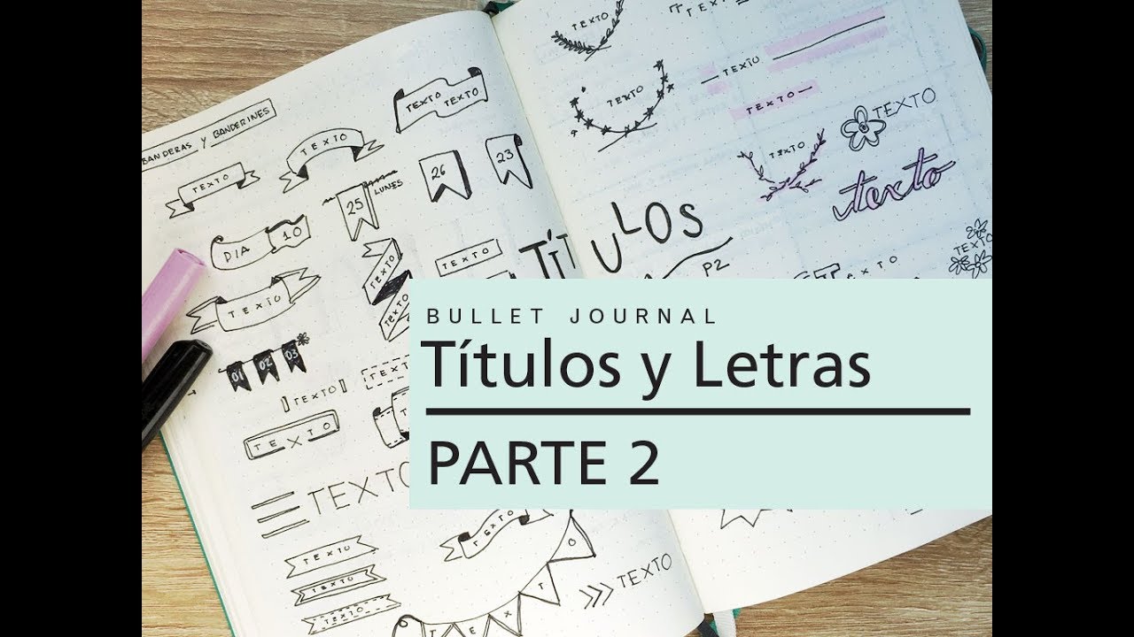 Tipos de Letras para el Bullet Journal | 36 Banderines y Ornamentos | Parte 2