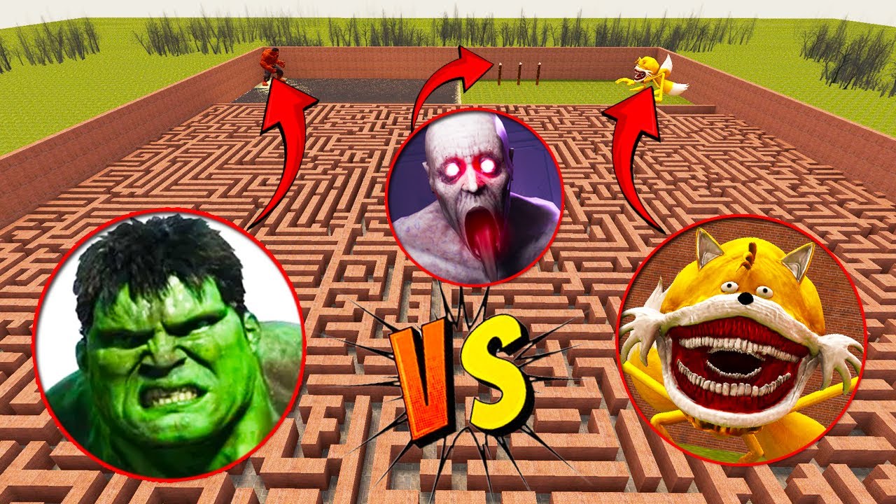 HULK vs SCP-096 vs Shin Sonic &ndash; Insane Monster Showdown in GMod!