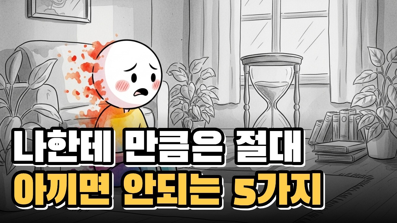 나한테 만큼은 절대 아끼면 안되는 5가지
