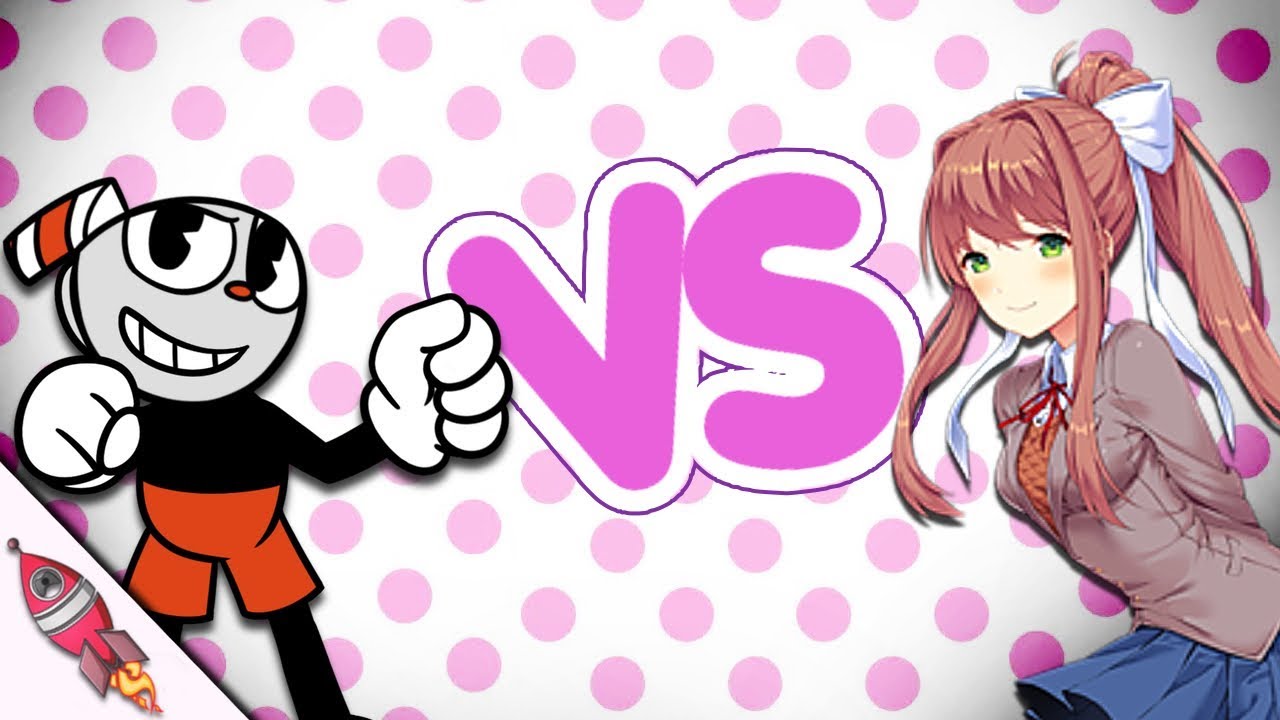 Cuphead vs Doki Doki Literature Club Rap Battle | Rockit Gaming