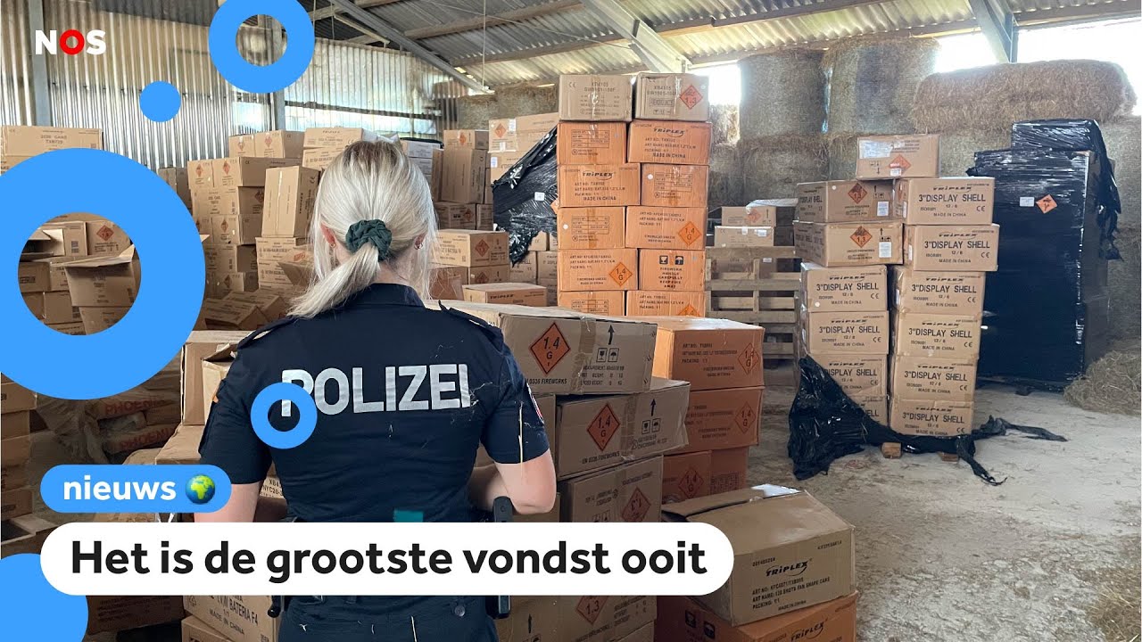 Politie vindt 350.000 kilo illegaal vuurwerk