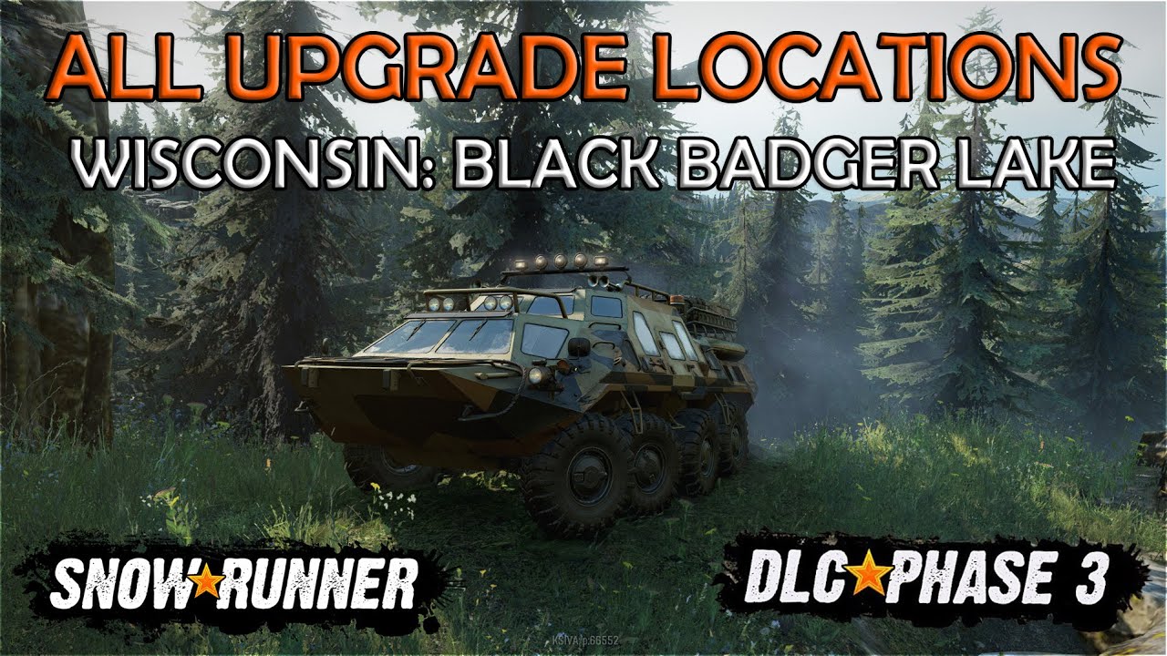 SnowRunner: Wisconsin - Black Badger Lake - All upgrade Locations