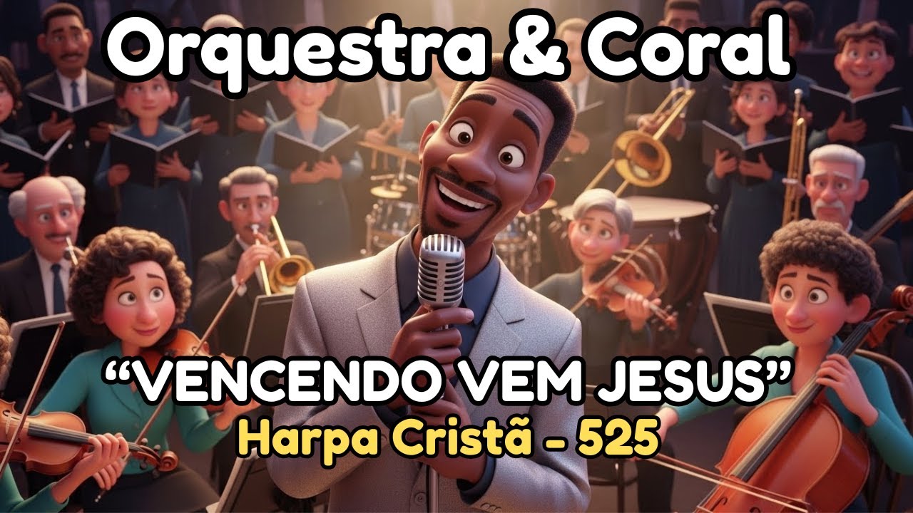 Orquestra & Coral GOSPEL | Harpa Cirstã 525 | Vencendo vem Jesus #harpacrista #musicagospel