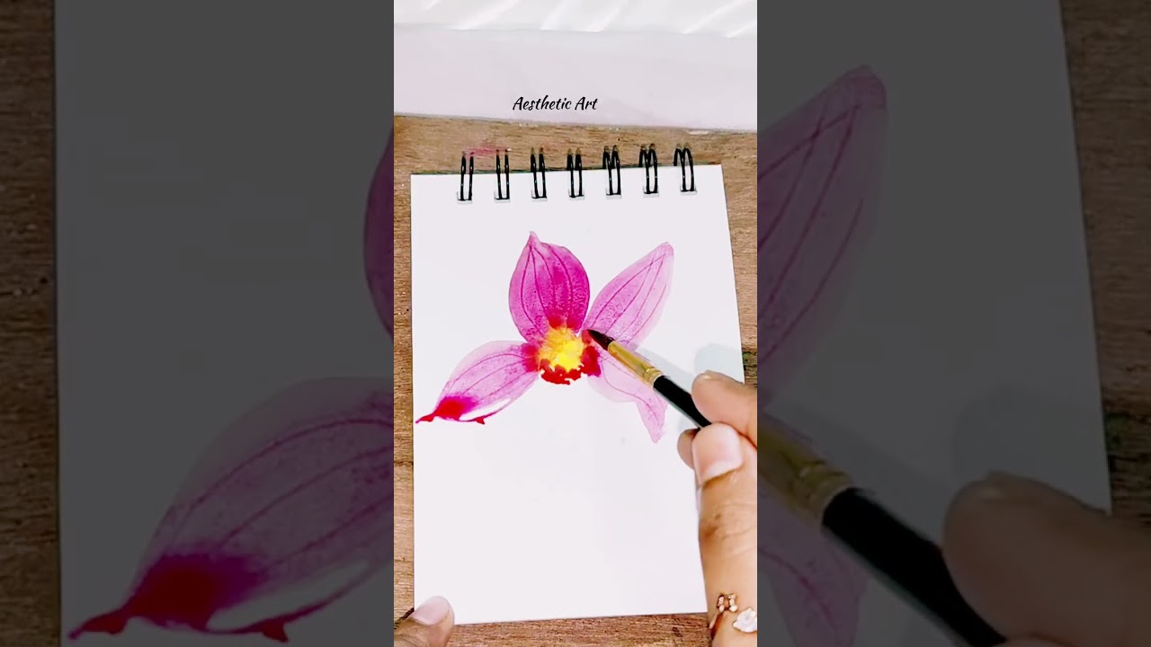 Loose watercolor flower painting 🌸✨💫 Aesthetic Art 
