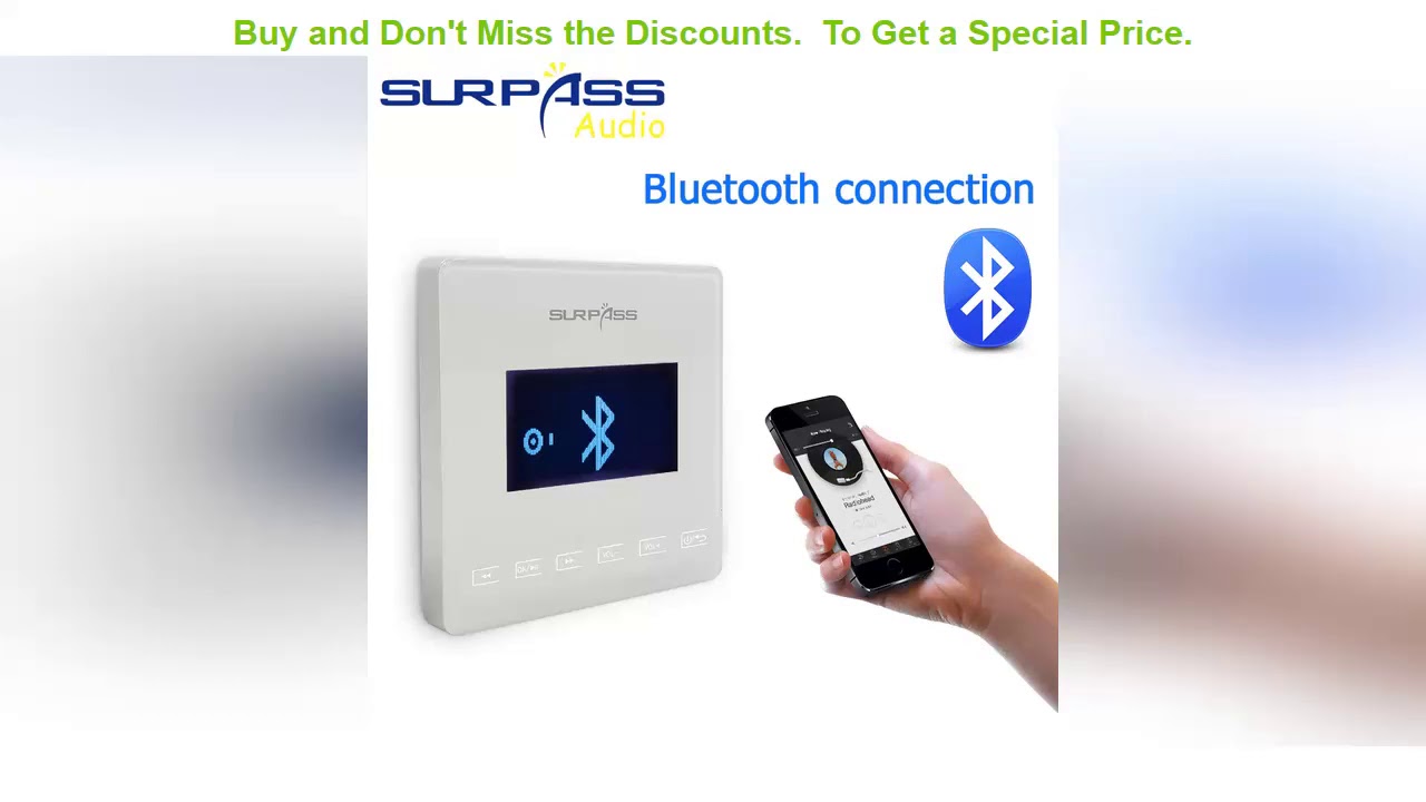 smartthings compatible | Bluetooth In Wall Amplifier Fm Mini Smart Home Audio System 2*15W Touchkey