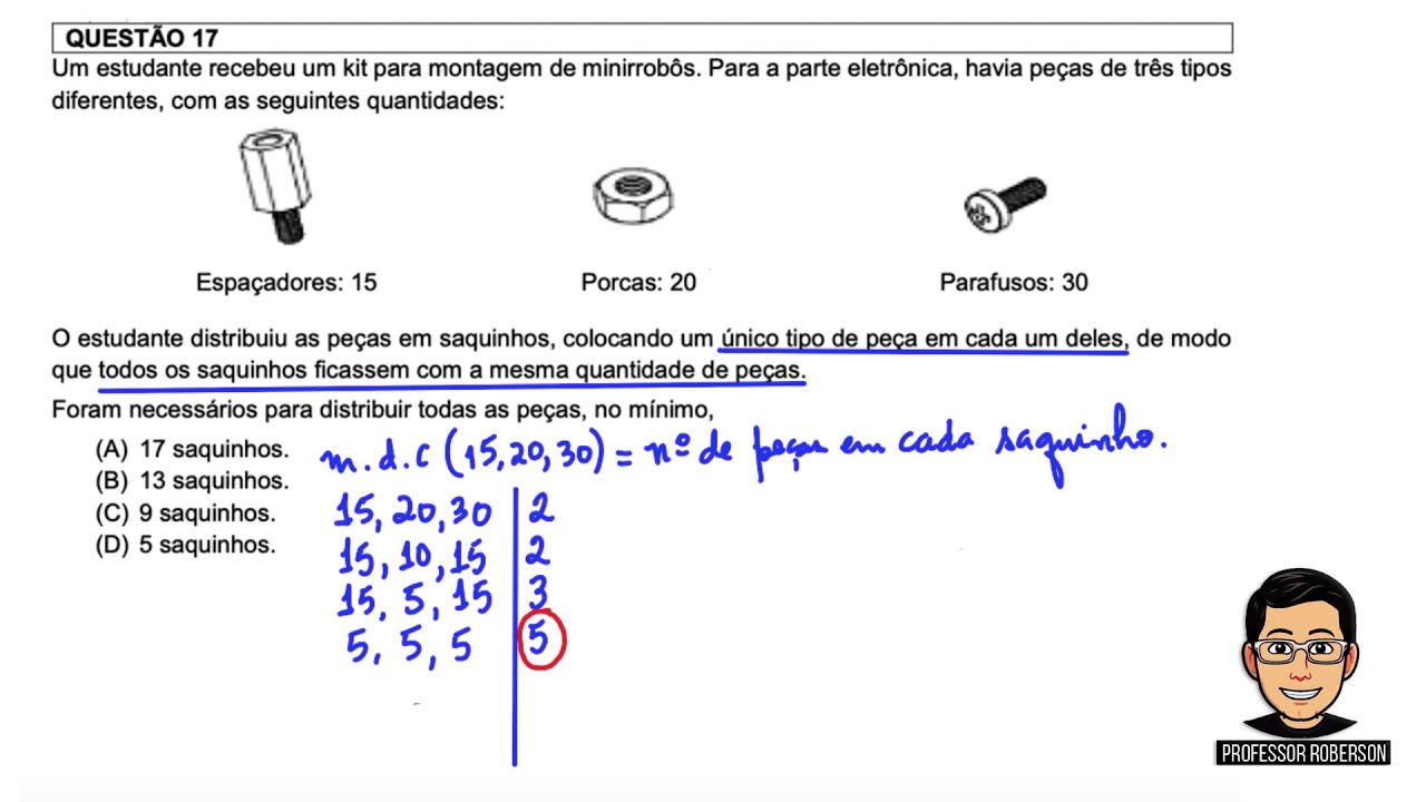Questão 17 - Colégio Pedro II / 6º ano - 2019