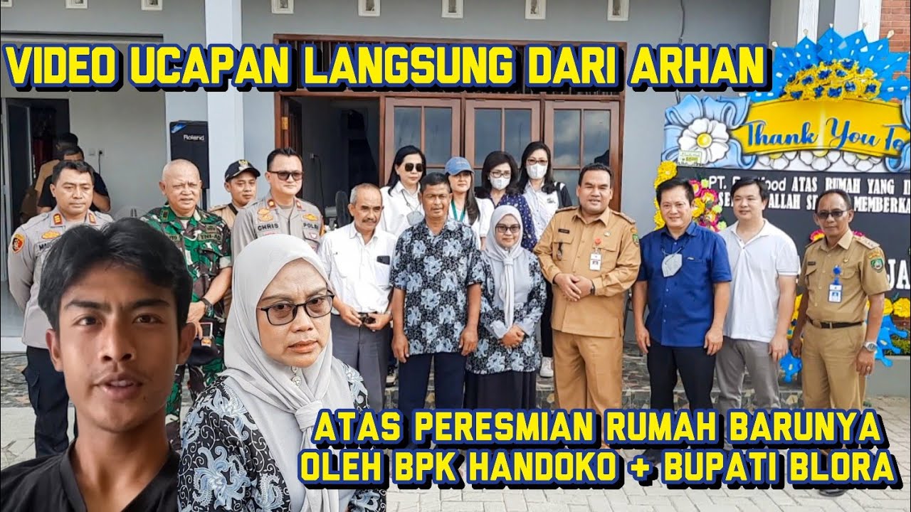 Peresmian rumah ARHAN oleh bpk.Handoko Pemilik Gofun & PT.Reelfood bersama bpk.Bupati Arief rohman