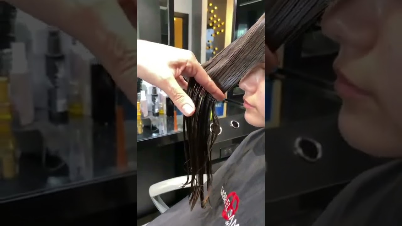 Paso a paso de como cortar el Fleco en tendencia! S&iacute;gueme en instagram @Gabrielsamra