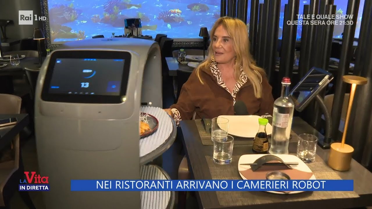 Nei ristoranti arrivano i camerieri robot - La Vita in diretta - 27/10/2023