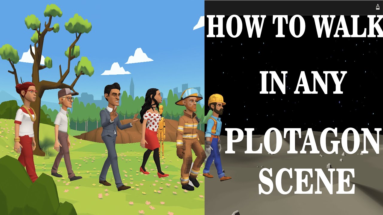 How to make plotagon characters to WALK in any scene 2023