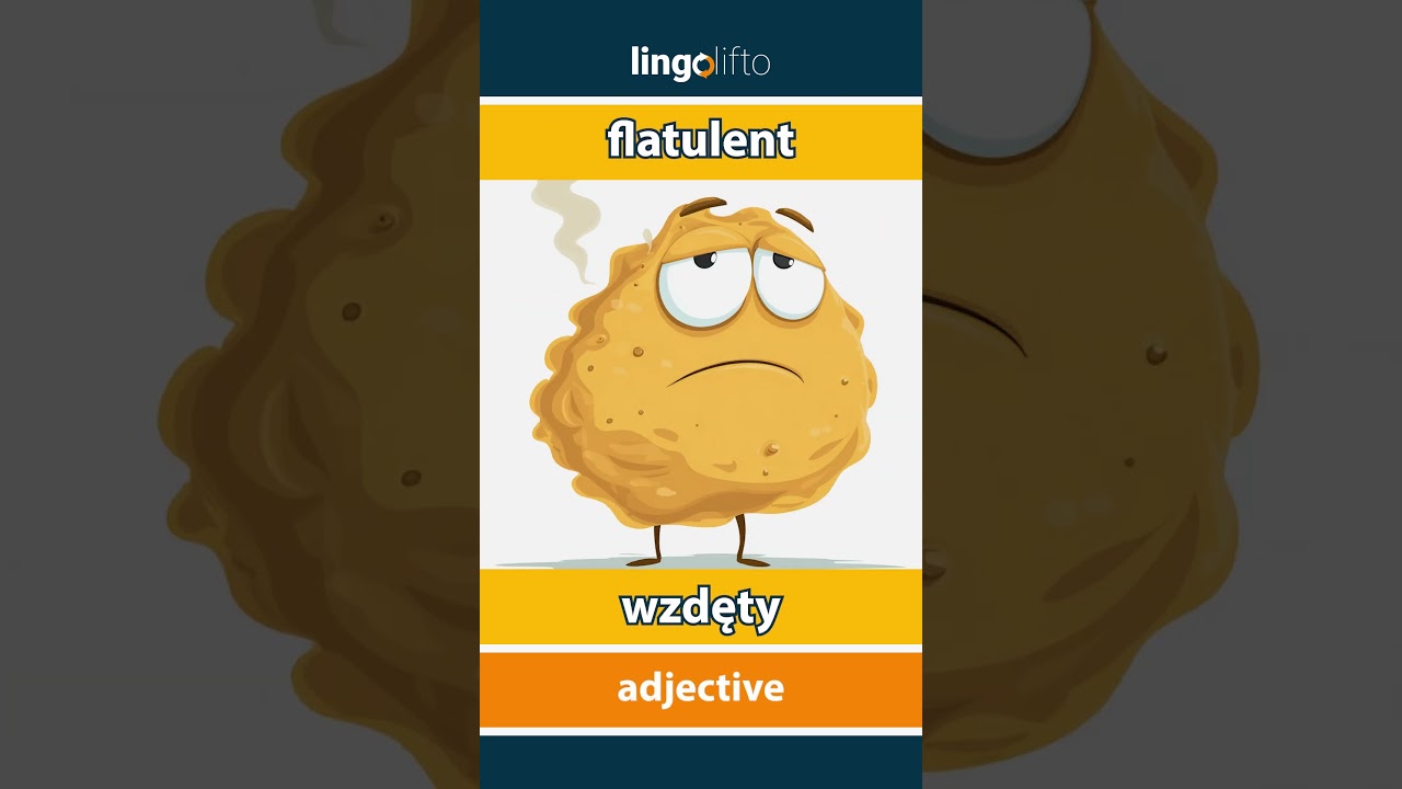 🇬🇧🇵🇱 flatulent - wzdęty : learn English : Uczmy się angielskiego : vocabulary builder