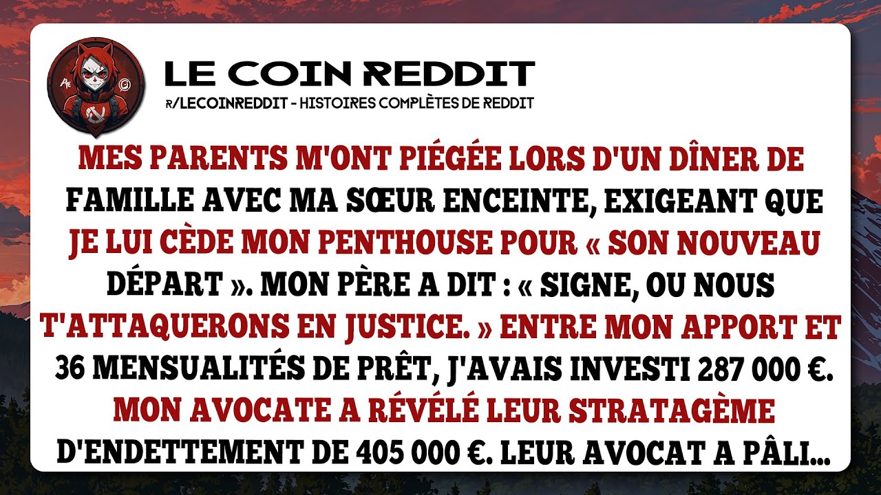 Mes parents m'ont piégée lors d'un dîner de famille avec ma sœur enceinte, exigeant que je lui...