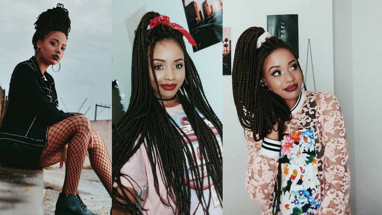 PENTEADOS ESTILOSOS PARA TRANÇAS  BOXBRAIDS | Emanuelly Magal