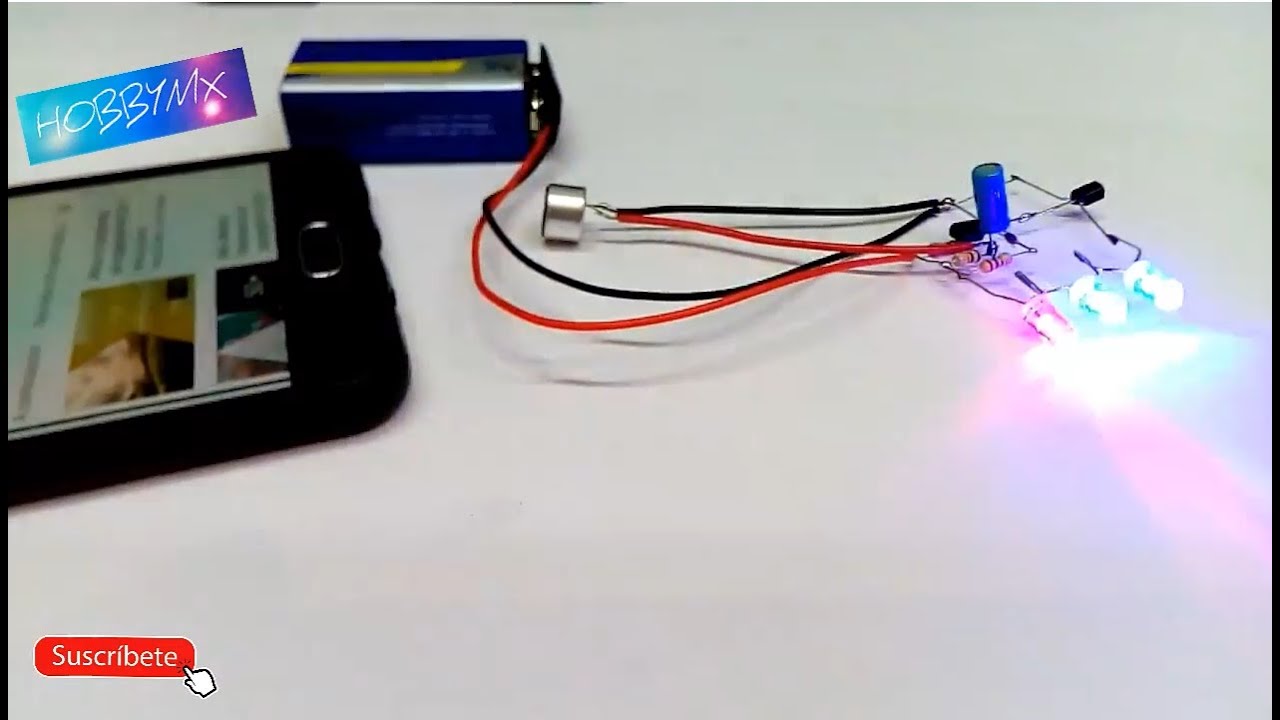 Electrónica Aplicada al Papercraft, Luces Audio rítmicas