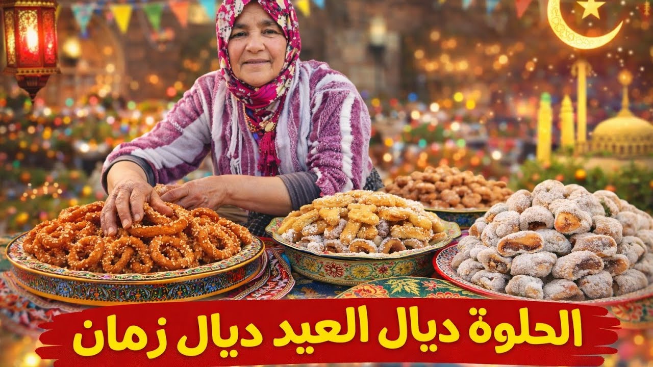 رجعنا لزمن الجميل 😍 أمي كتوجد الحلوة ديال العيد بطريقتها القديمة🤯