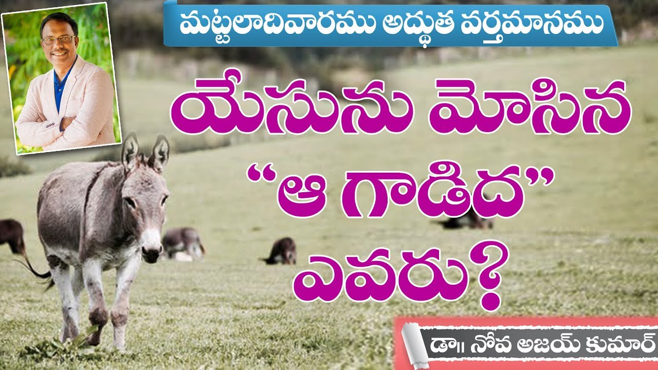 The Donkey Who Carried Jesus - యేసును మోసిన ''ఆ గాడిద ''ఎవరు?- Dr.Noah R.Ajay Kumar