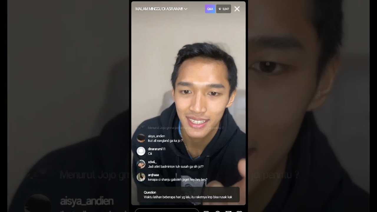 LIVE INSTAGRAM JONATAN BERSAMA SHANJU, CHICO, HARUKA | 19/2/22