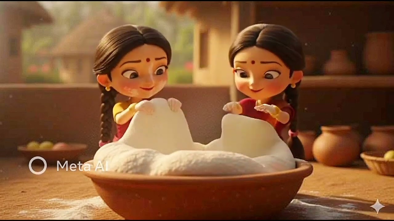 😍🥘Tiny Girls Making Chappathi Kuruma😍