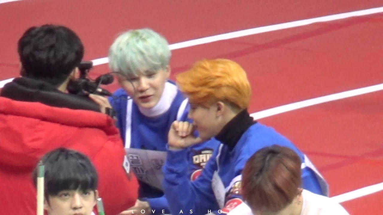 160118 아육대 슈짐 양궁 경기 전 대기/인터뷰하는 미니미니