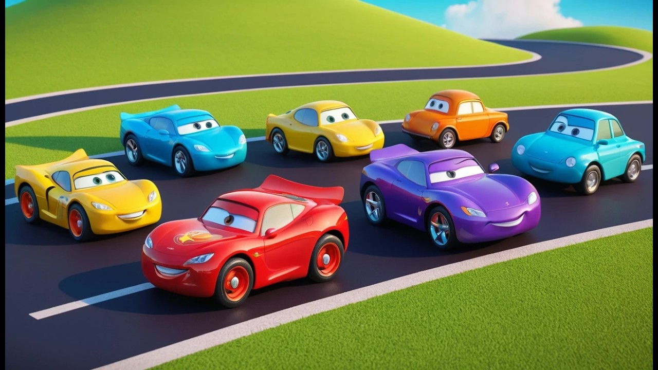 Zeven Kleine Speelgoedauto's Racen Door de Kamer | Nederlandse Kinderliedjes & Auto's