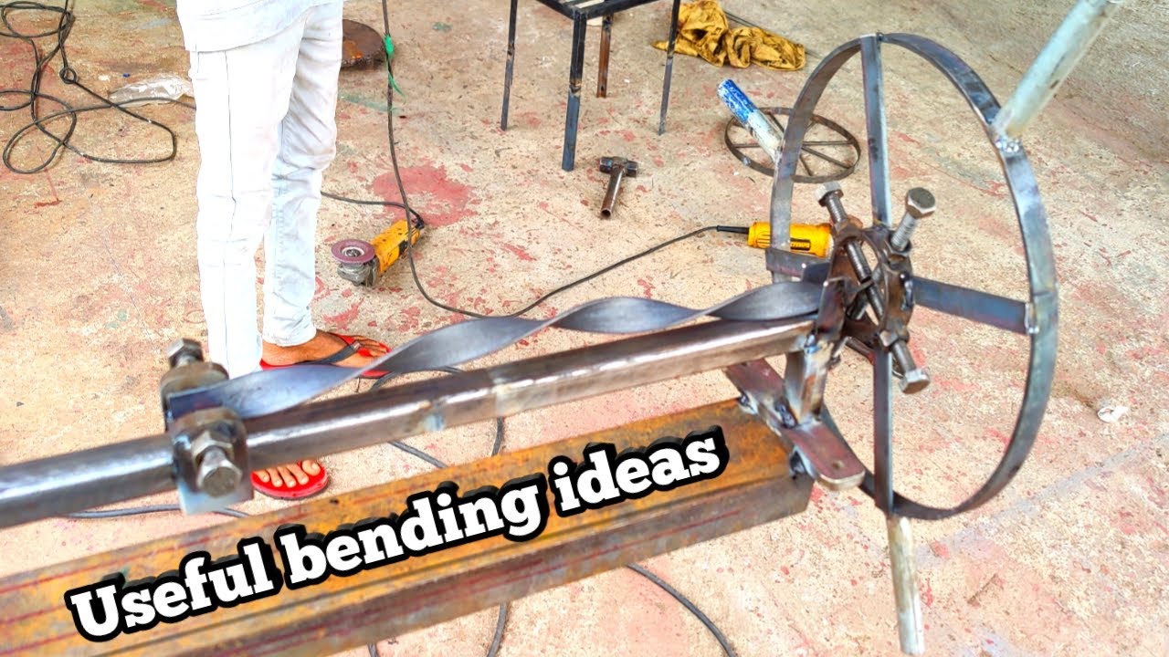 Bending Tricks for Flat Bar || Useful bending tools || Metal bender