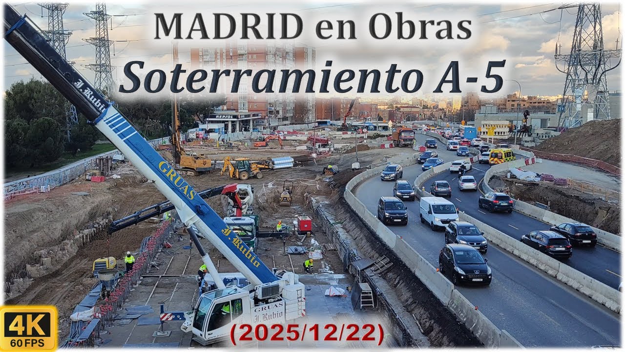 🚧 Madrid en Obras 🚧 Soterramiento A-5 (2025/12/22)