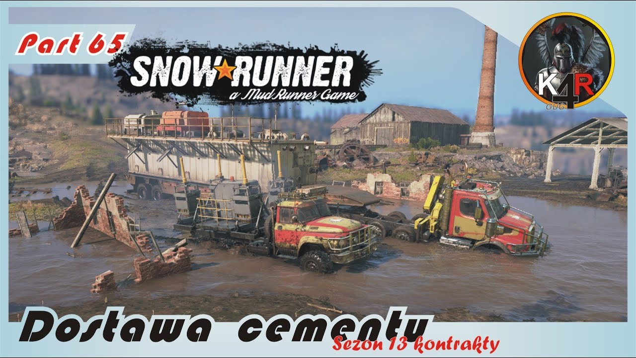 Snowrunner #65 - Dostawa cementu i katastrofa nad urwiskiem 