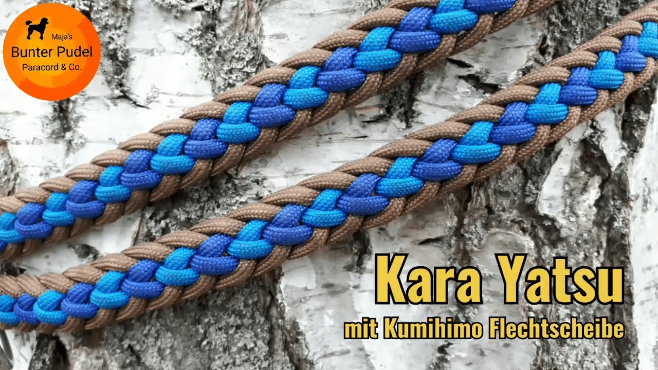Kara Yatsu mit Kumihimo Flechtscheibe ~ Paracord Leine || Bunter Pudel Paracord&Co.