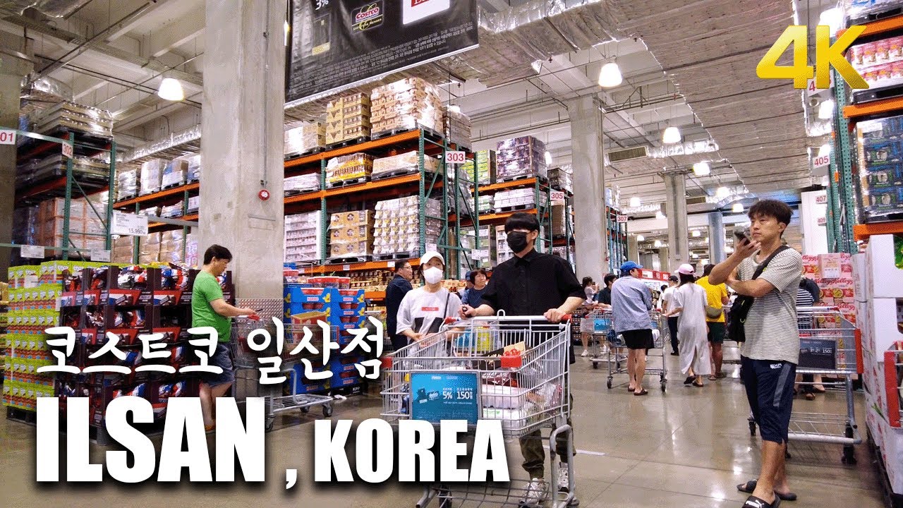 [4K] Поездка в Корею на 1 час, ILSAN Costco Wholesale (ASMR)